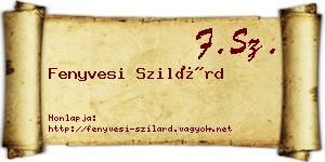 Fenyvesi Szilárd névjegykártya